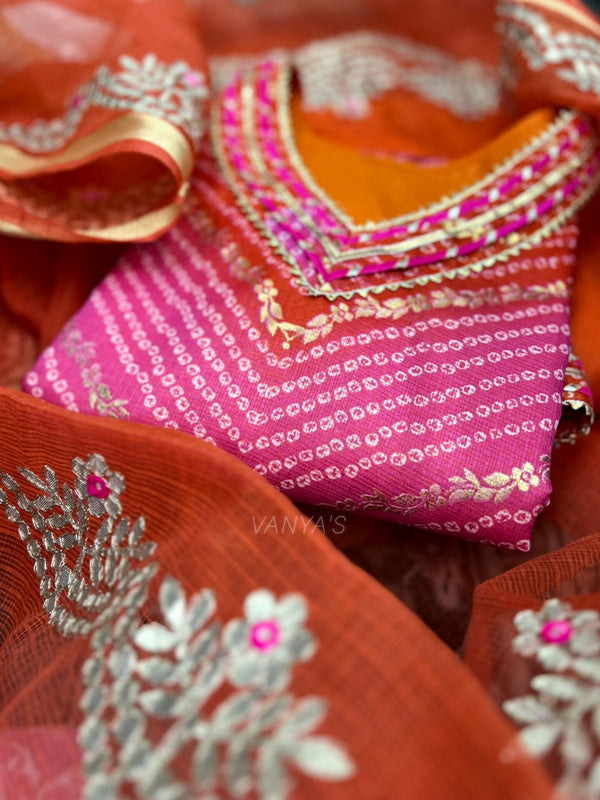 Kiran Kota Doria Gotta Patti Skirt Sets-Festive & Wedding