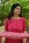 Kyra self south cotton kurta pant sets