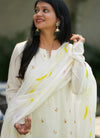 Pure Cotton Embroidery A line suit sets-With Full Mul Lining