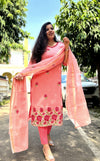 Kavitri Red Kota Embroidery Suit Sets