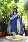 : Indigo Ikat Magic Kurta Set