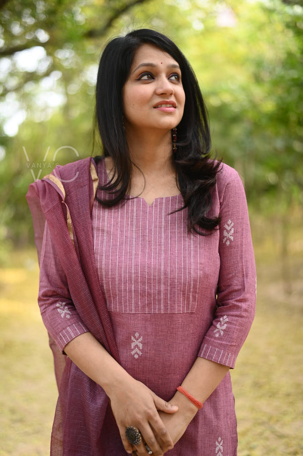 South Arrow Pure Handloom weaving Suit Sets- 4 colour