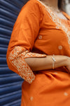 Saanjh Pure Cotton Embroidery Suit Sets- Two colours