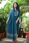 Dharini Chettinad Handloom Cotton Suit sets-Rust