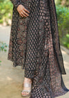 Manjiri Ajrak Cotton Anarkali Suit Sets- Black