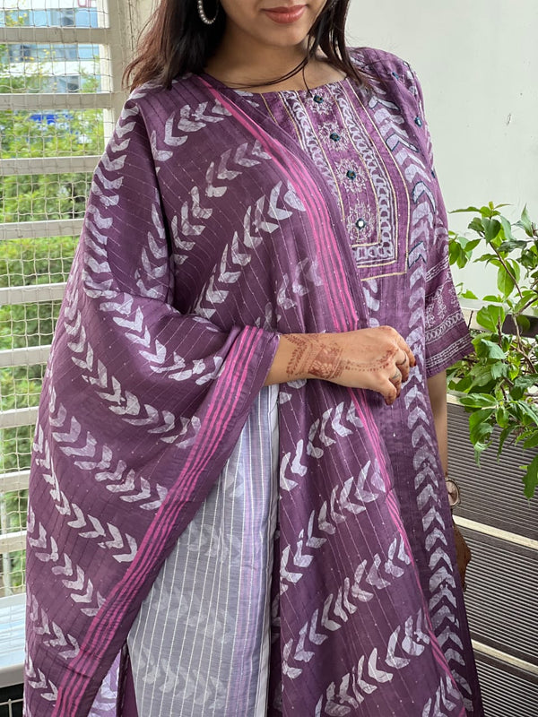 Wine self silk suit sets