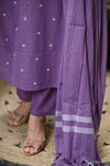 Lavender Pattu Handloom South Cotton weaving Suit sets