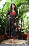Nimrit Black Cotton Full sleeves Anarkali Suit Sets