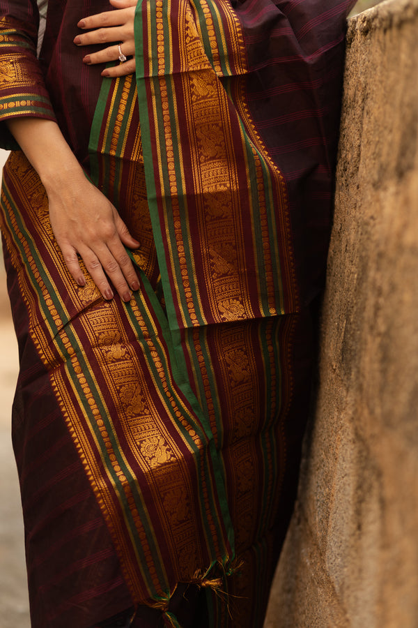 Pavithra Vanasigaram korvai Chettinad kanchi Cotton Set-with lining