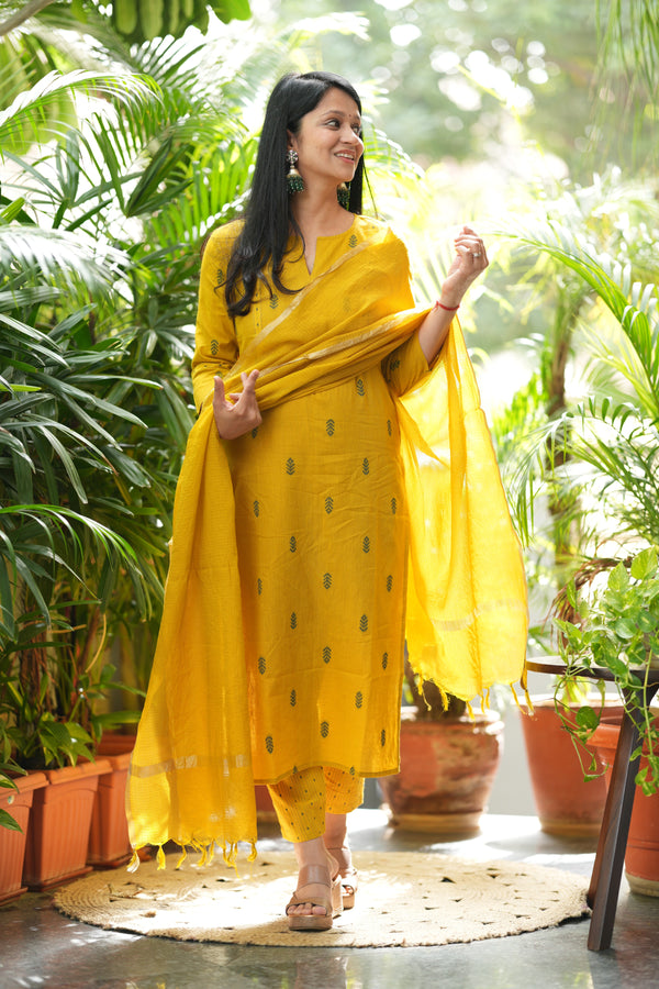 Pure Chettinad Weaving Handloom south cotton suit -4 colours