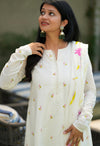 Pure Cotton Embroidery A line suit sets-With Full Mul Lining