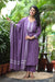 Hinduja Lilac Pure South Handloom Cotton weaving Suit Sets