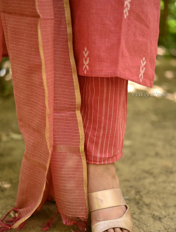 South Arrow Pure Handloom weaving Suit Sets- 4 colour