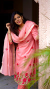 Kavitri Red Kota Embroidery Suit Sets