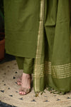 Dharini Chettinad Handloom Cotton Suit sets-Rust