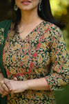 Saavi Ajrak Green Cotton Suit Sets
