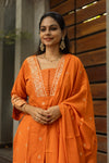 Saanjh Pure Cotton Embroidery Suit Sets- Two colours