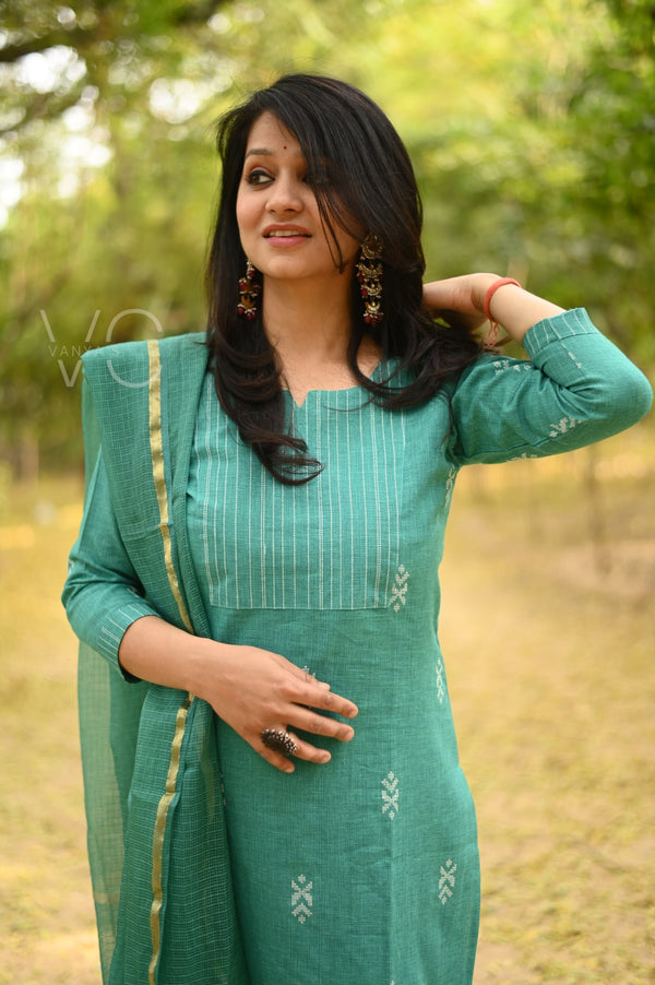 South Arrow Pure Handloom weaving Suit Sets- 4 colour