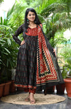 Nimrit Black Cotton Full sleeves Anarkali Suit Sets